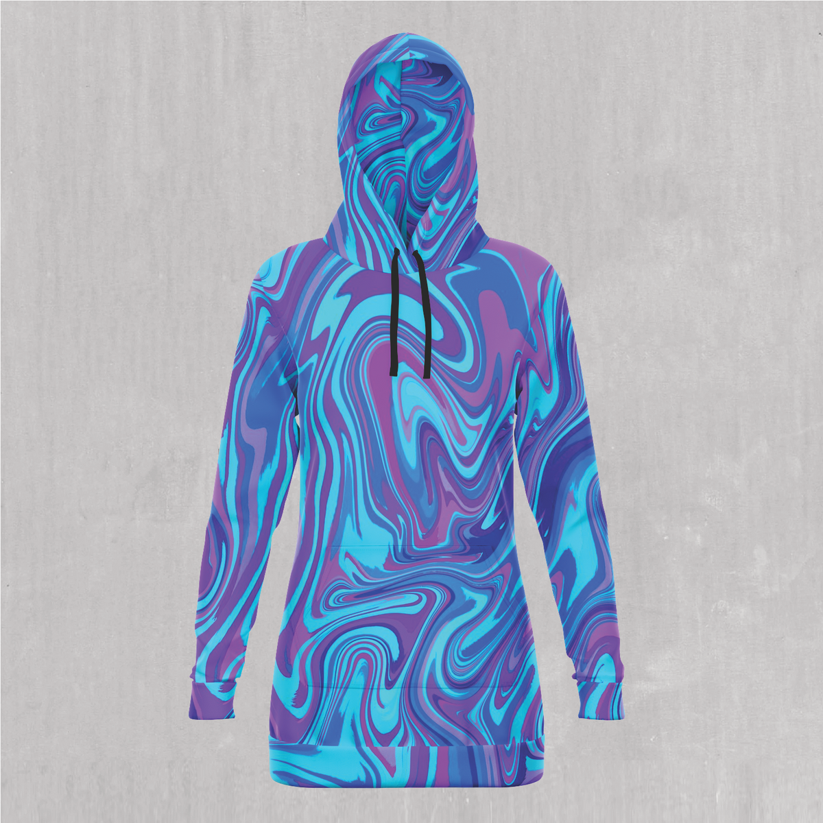 Vapor Drip Hoodie Dress - Festival Clothing, Rave Outfits, EDM Gear