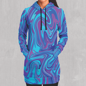 Vapor Drip Hoodie Dress - Festival Clothing, Rave Outfits, EDM Gear
