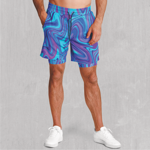 Vapor Drip Men's 2 in 1 Shorts - Festival Clothing, Rave Outfits, EDM Gear