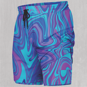 Vapor Drip Men's 2 in 1 Shorts - Festival Clothing, Rave Outfits, EDM Gear