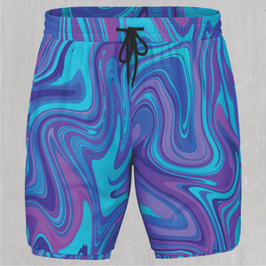 Vapor Drip Men's 2 in 1 Shorts - Festival Clothing, Rave Outfits, EDM Gear