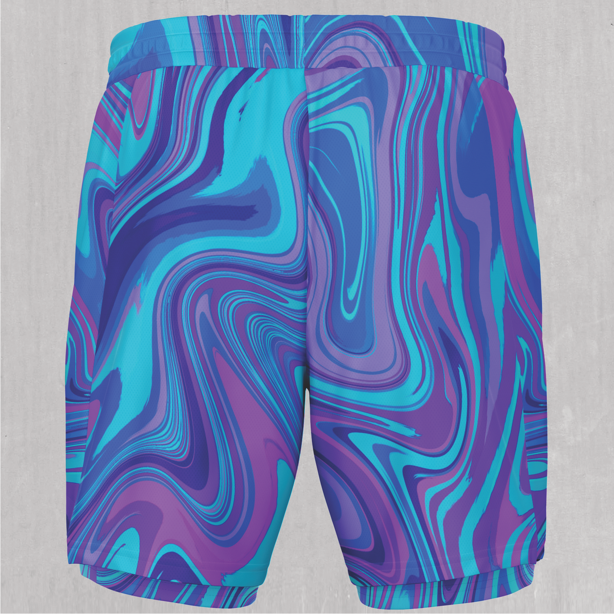 Vapor Drip Men's 2 in 1 Shorts - Festival Clothing, Rave Outfits, EDM Gear