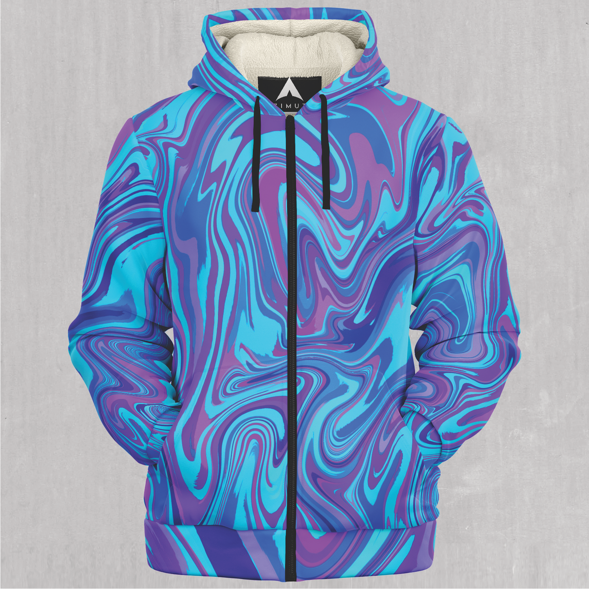 Vapor Drip Sherpa Hoodie - Festival Clothing, Rave Outfits, EDM Gear