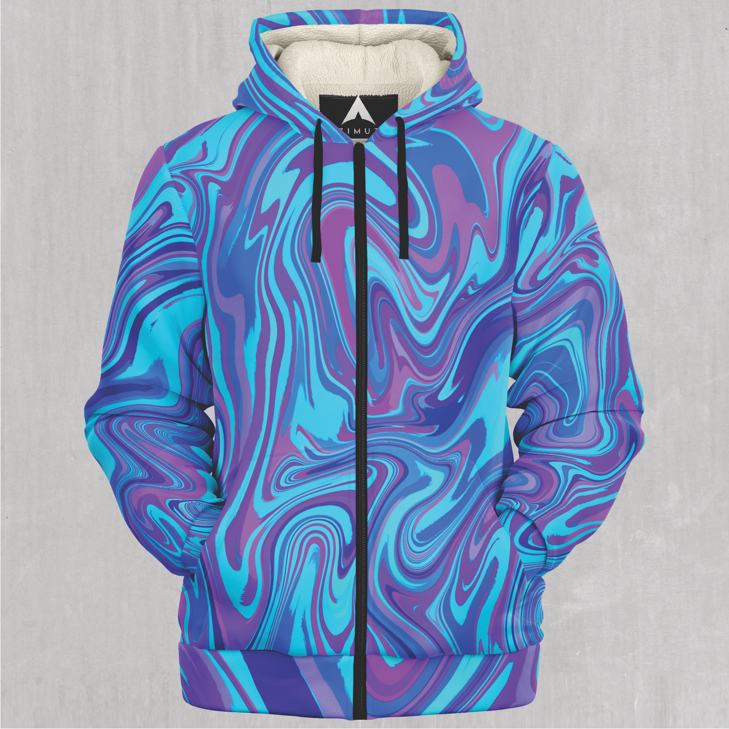 Vapor Drip Sherpa Hoodie - Festival Clothing, Rave Outfits, EDM Gear