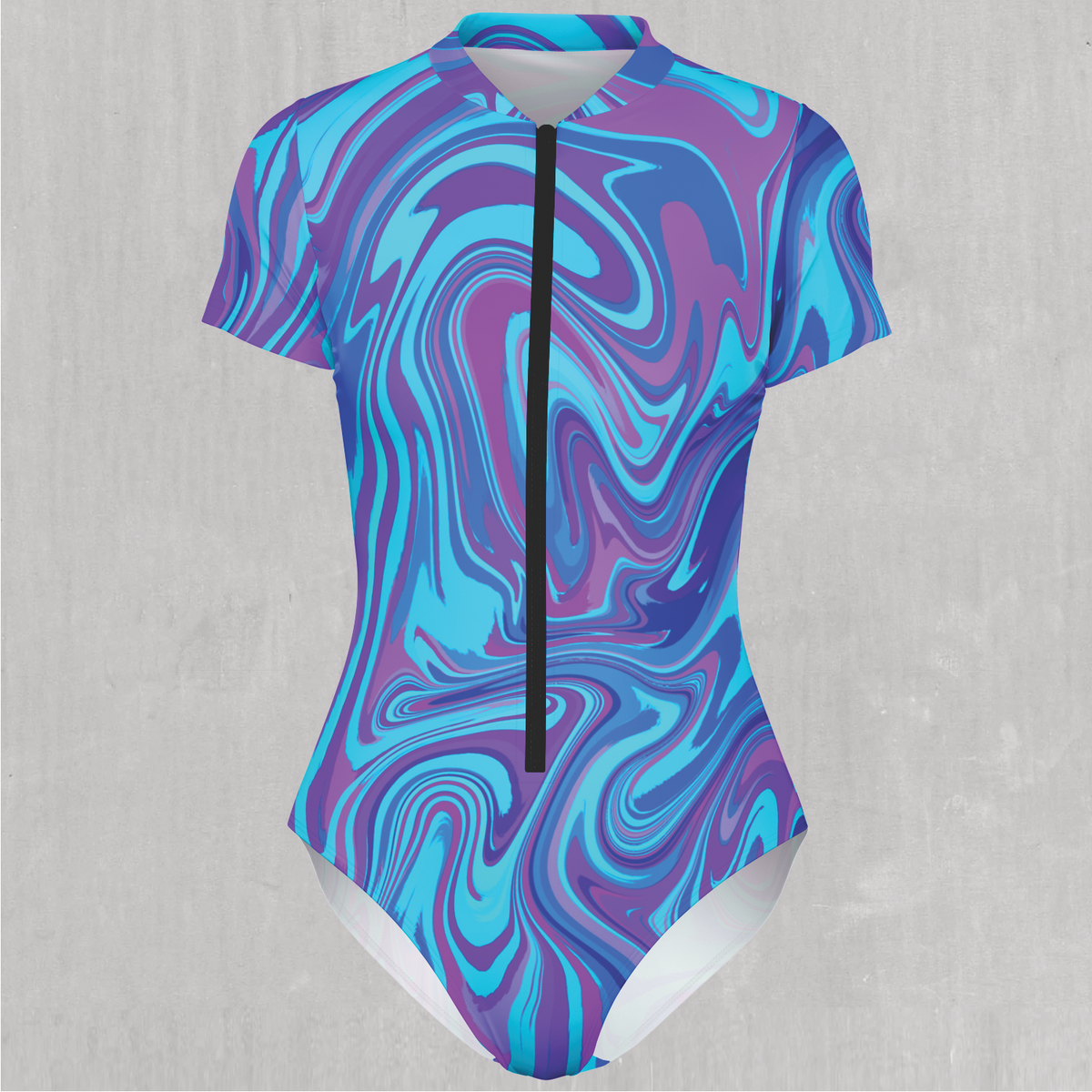 Vapor Drip Short Sleeve Bodysuit - Festival Clothing, Rave Outfits, EDM Gear
