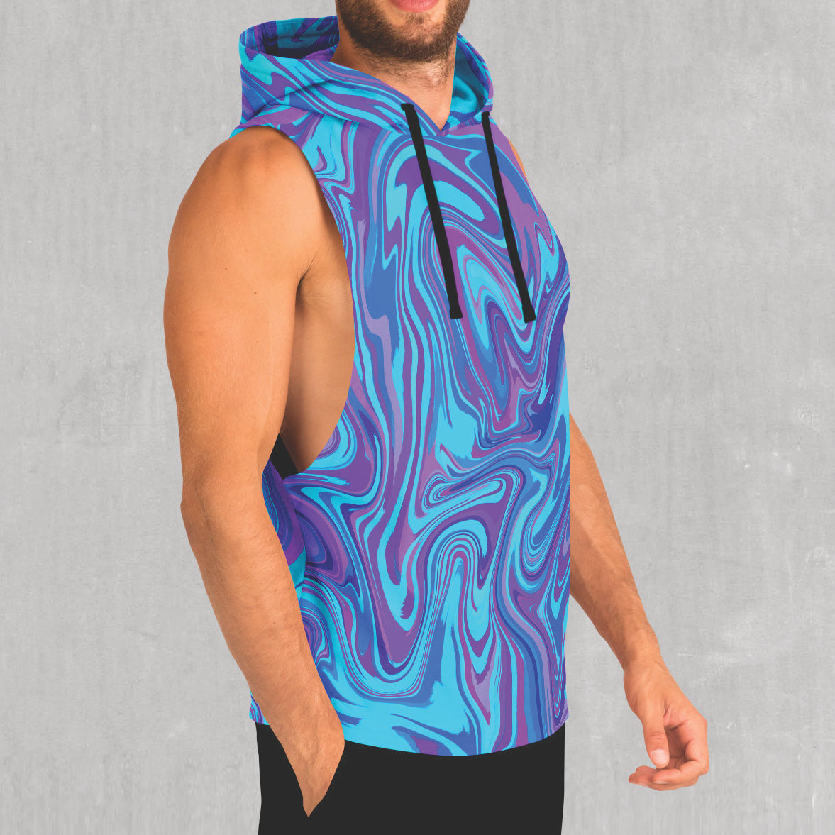 Vapor Drip Sleeveless Hoodie - Festival Clothing, Rave Outfits, EDM Gear