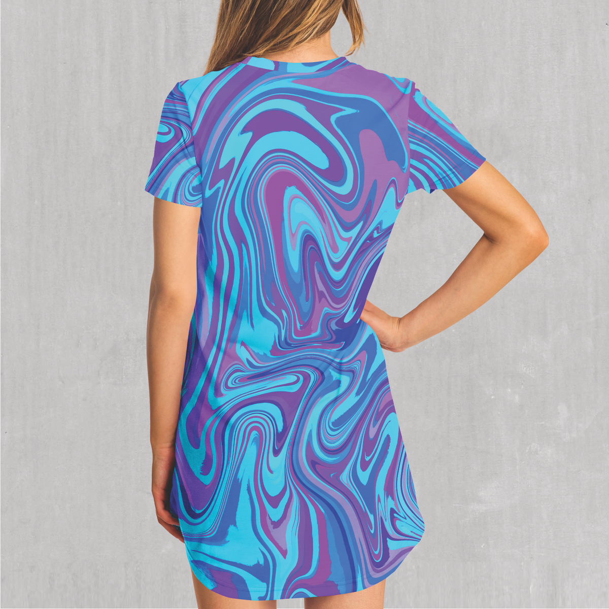 Vapor Drip T-Shirt Dress - Festival Clothing, Rave Outfits, EDM Gear