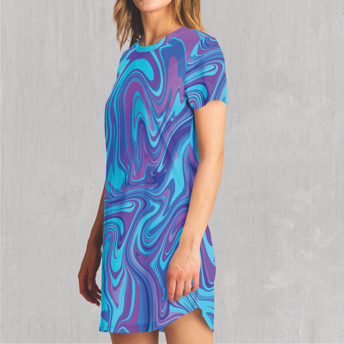Vapor Drip T-Shirt Dress - Festival Clothing, Rave Outfits, EDM Gear