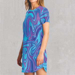Vapor Drip T-Shirt Dress - Festival Clothing, Rave Outfits, EDM Gear