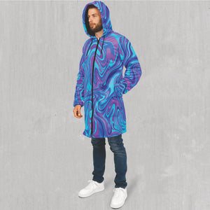 Vapor Drip Zip Up Cloak (Black Fur) - Festival Clothing, Rave Outfits, EDM Gear