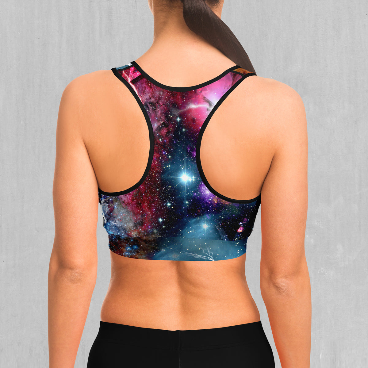 Galaxies Collide Sports Bra