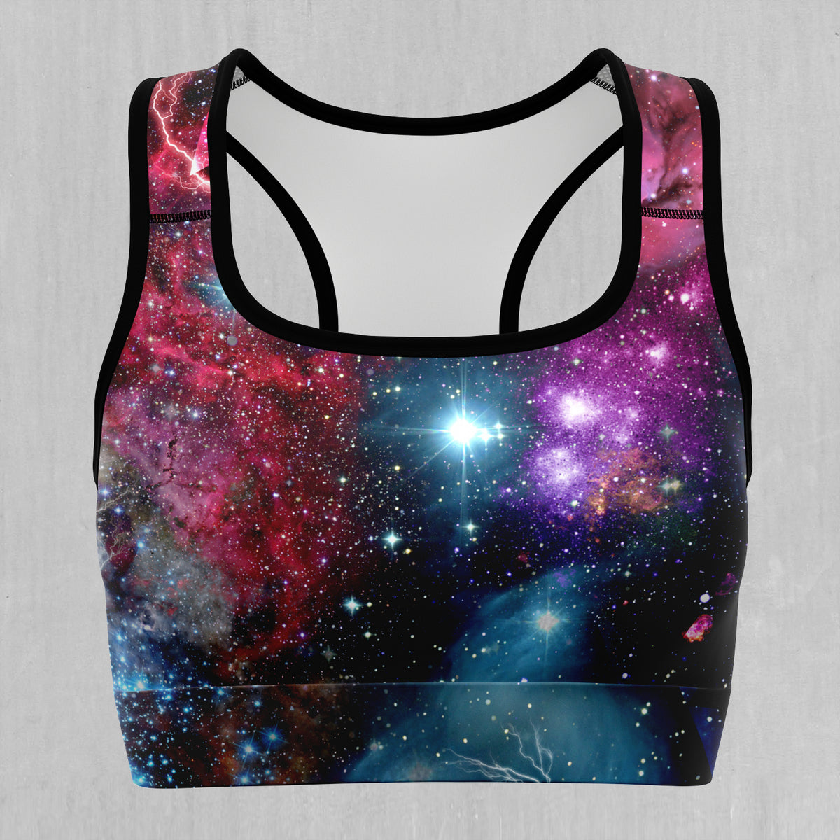 Galaxies Collide Sports Bra