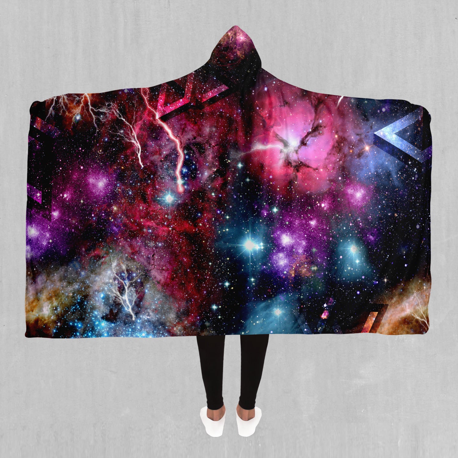 Galaxies Collide Hooded Blanket