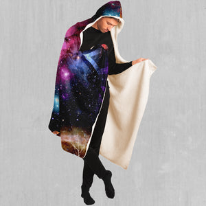 Galaxies Collide Hooded Blanket