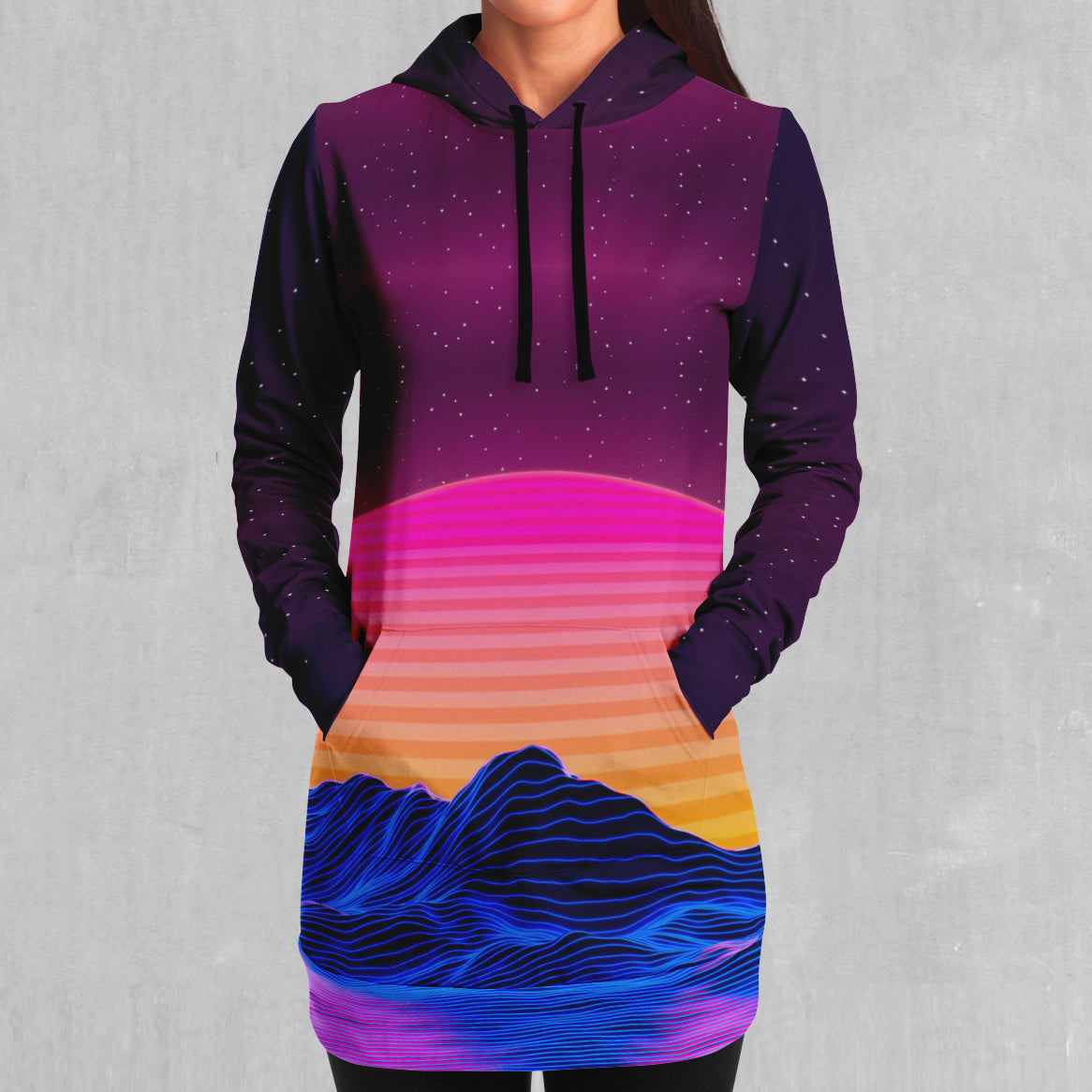 Radial Glow Hoodie Dress