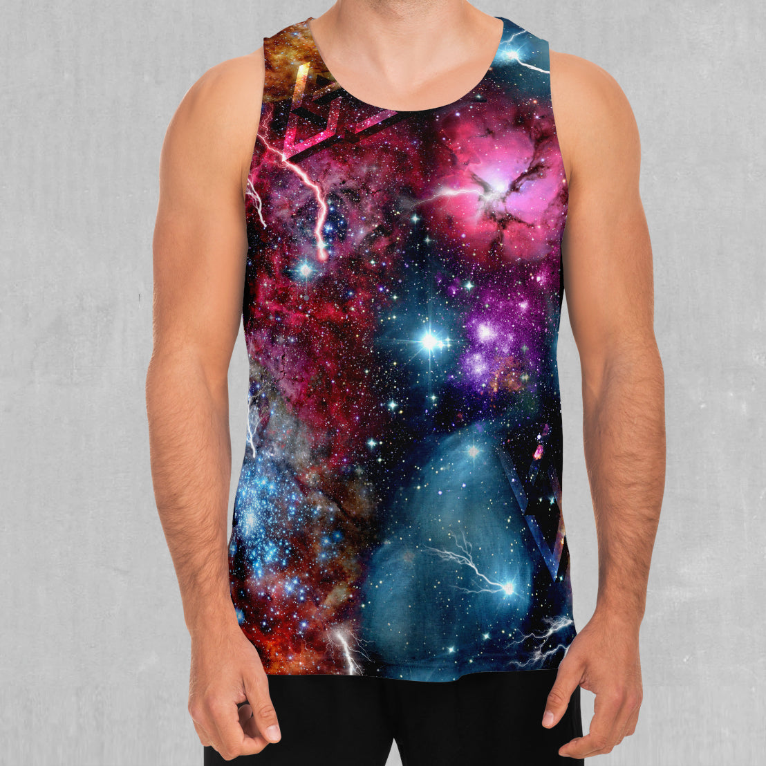 Galaxies Collide Men's Tank Top