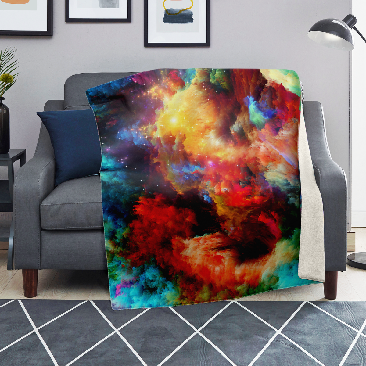 Rainbow Galaxy Blanket