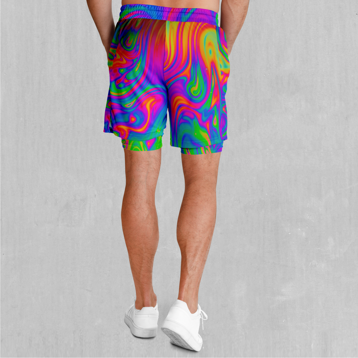 Acid Pool Men's 2 in 1 Shorts