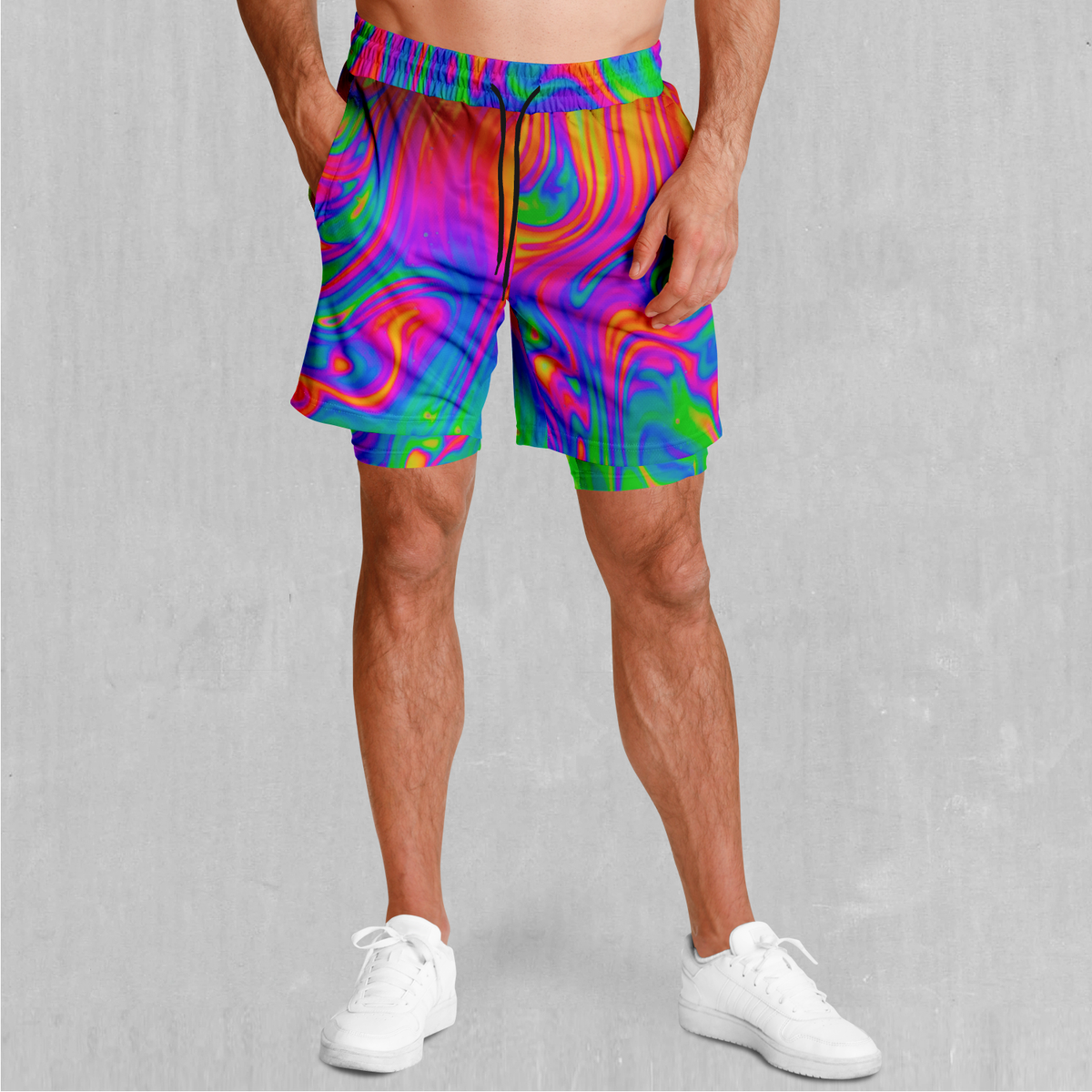 Acid Pool Men's 2 in 1 Shorts