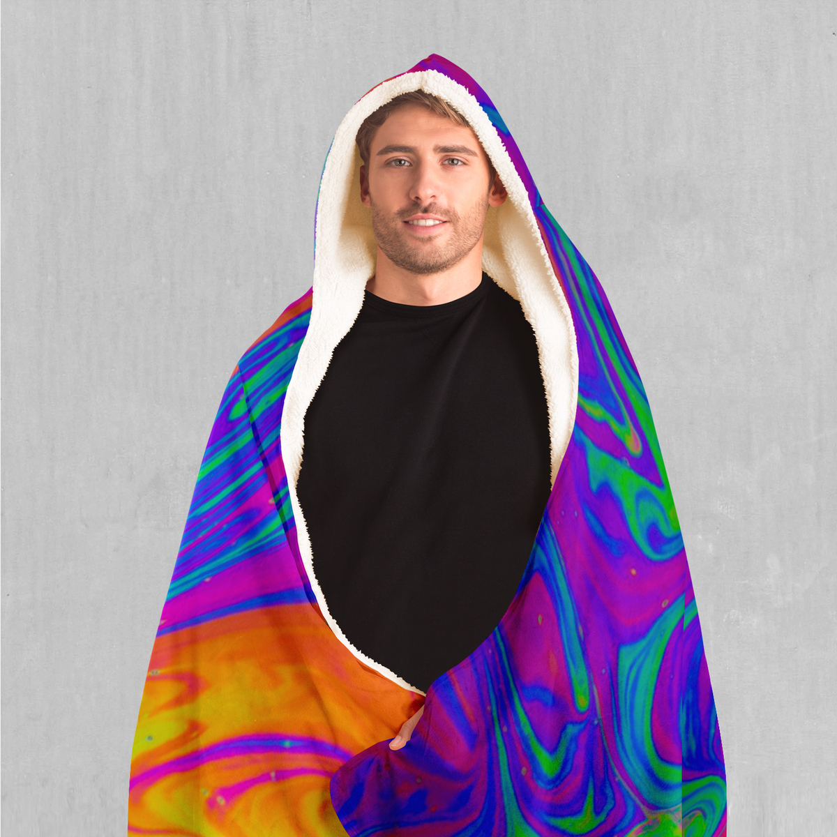 Acidic Drip Hooded Blanket