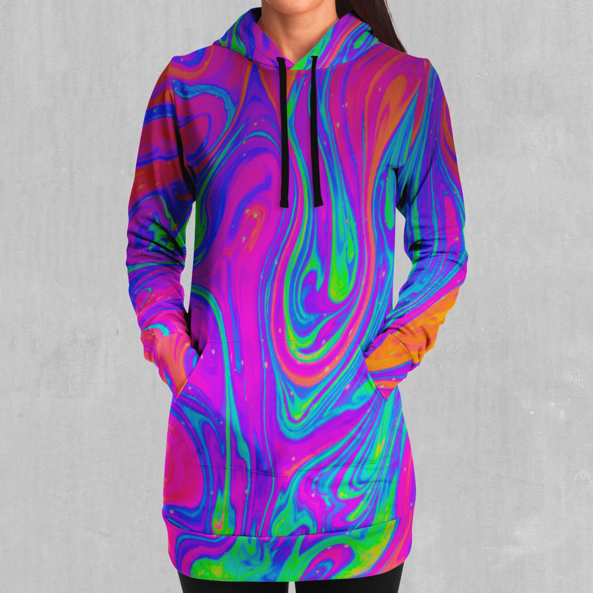 Acidic Drip Hoodie Dress