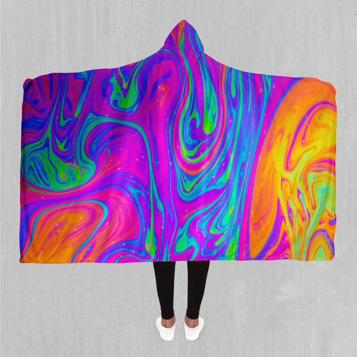 Acidic Drip Hooded Blanket