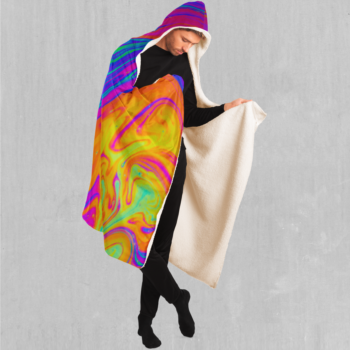 Acidic Drip Hooded Blanket