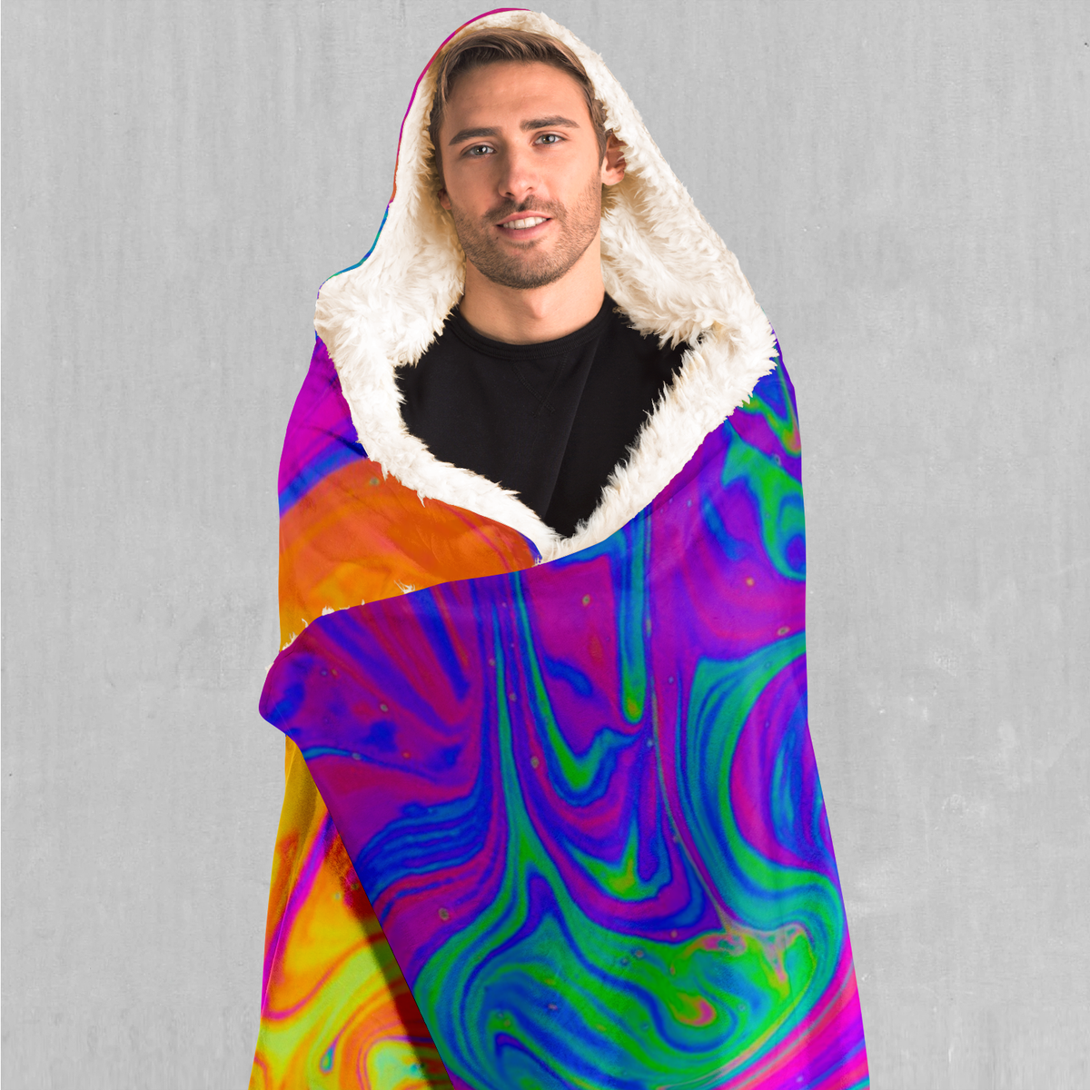 Acidic Drip Hooded Blanket