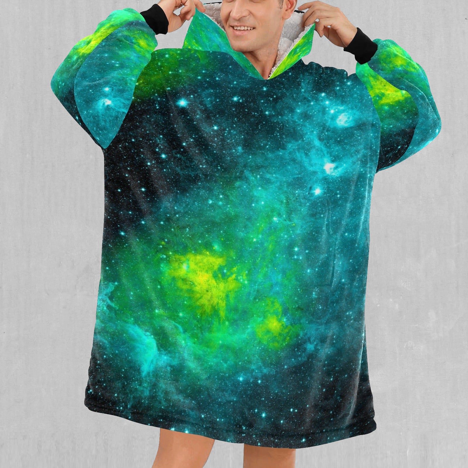 Green hot sale galaxy hoodie