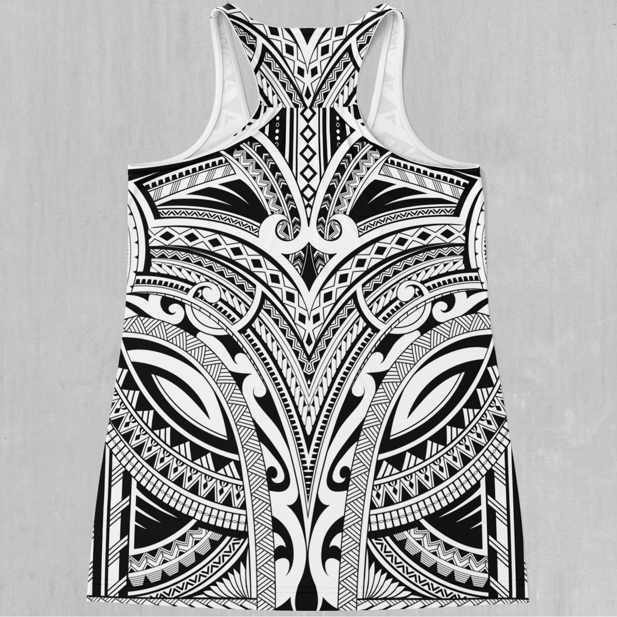 ancient gear tank Tribal Maori Polynesian Tattoo Print Women's Racerback Tank Top