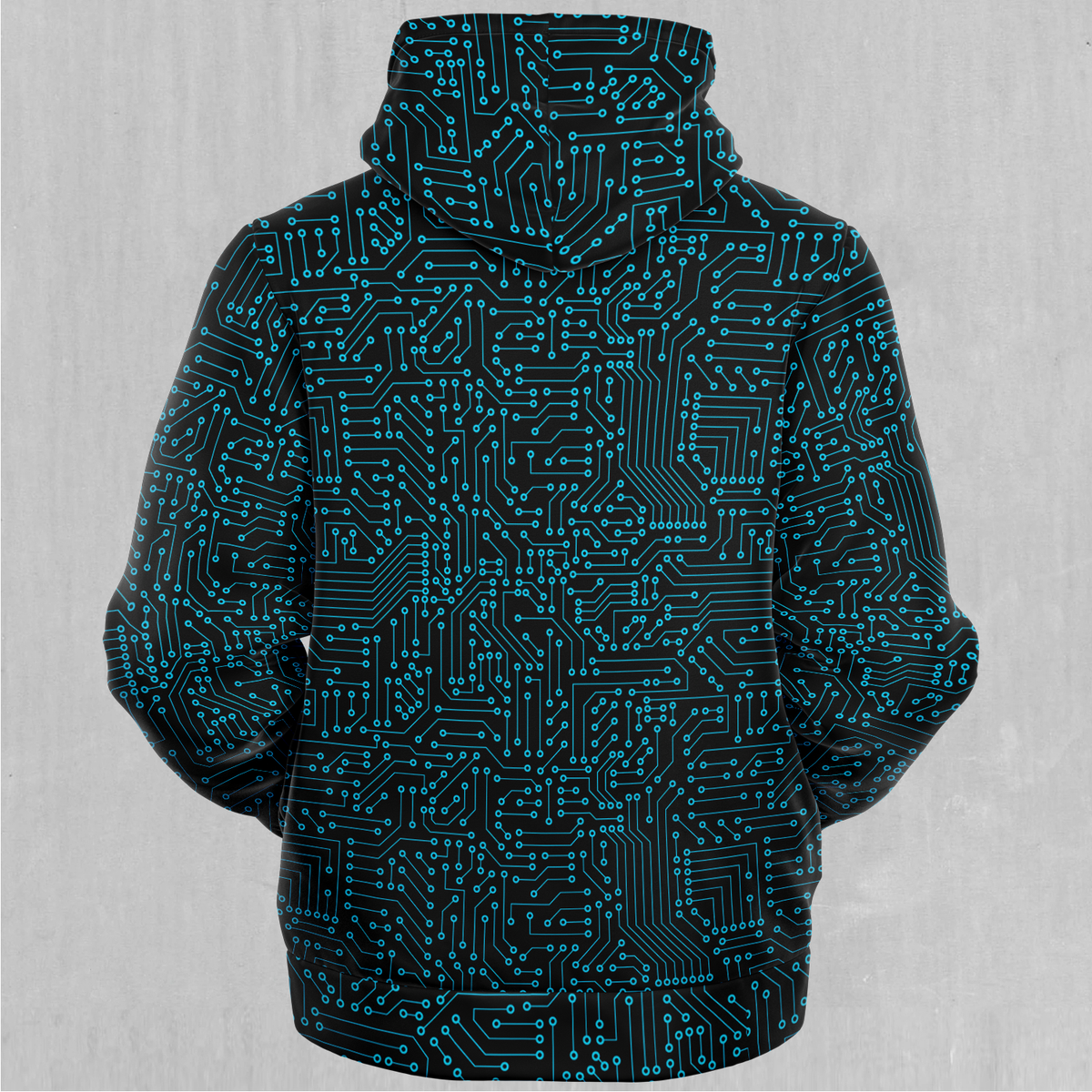 Blue Cybernetic Sherpa Hoodie