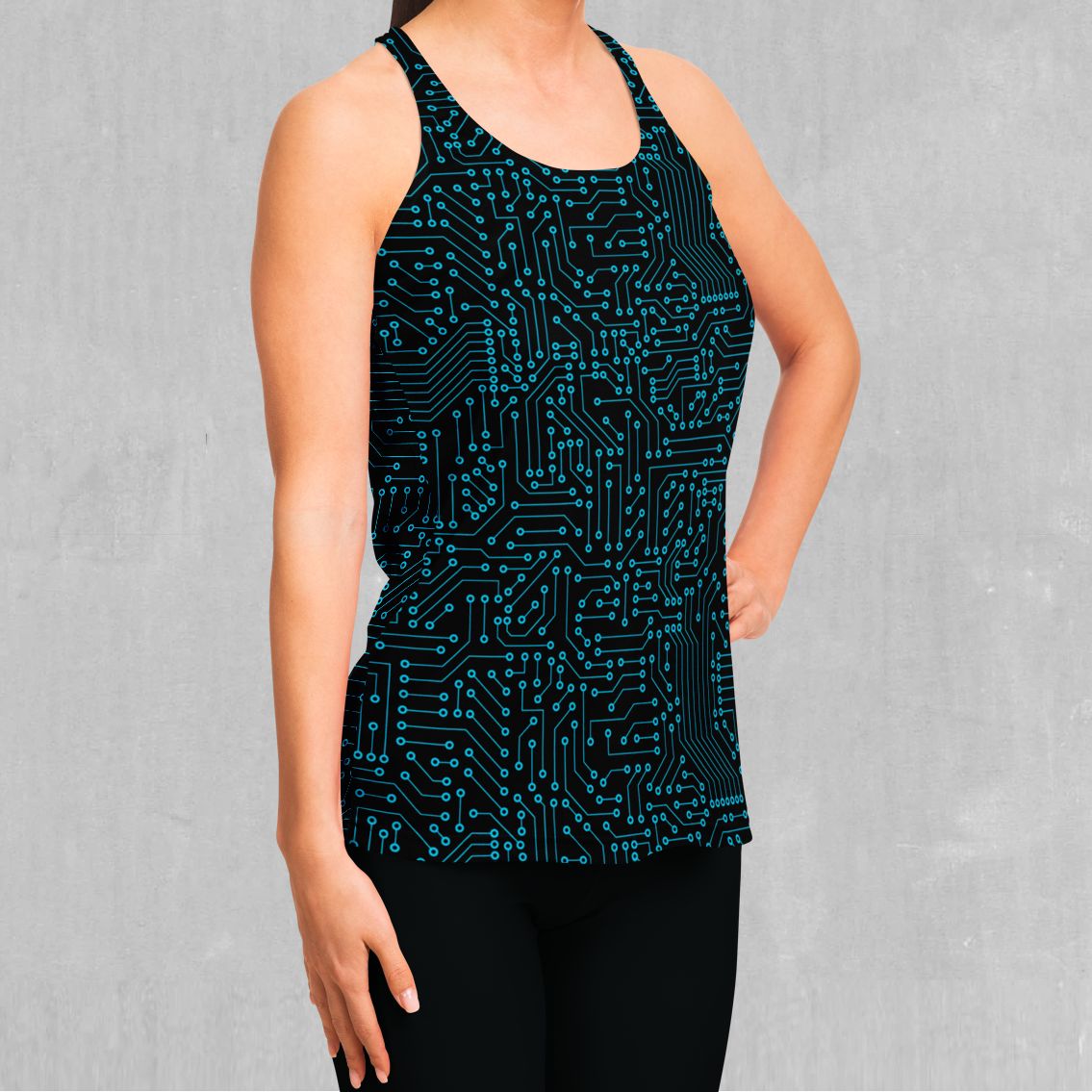 Blue Cybernetic Women's Tank Top