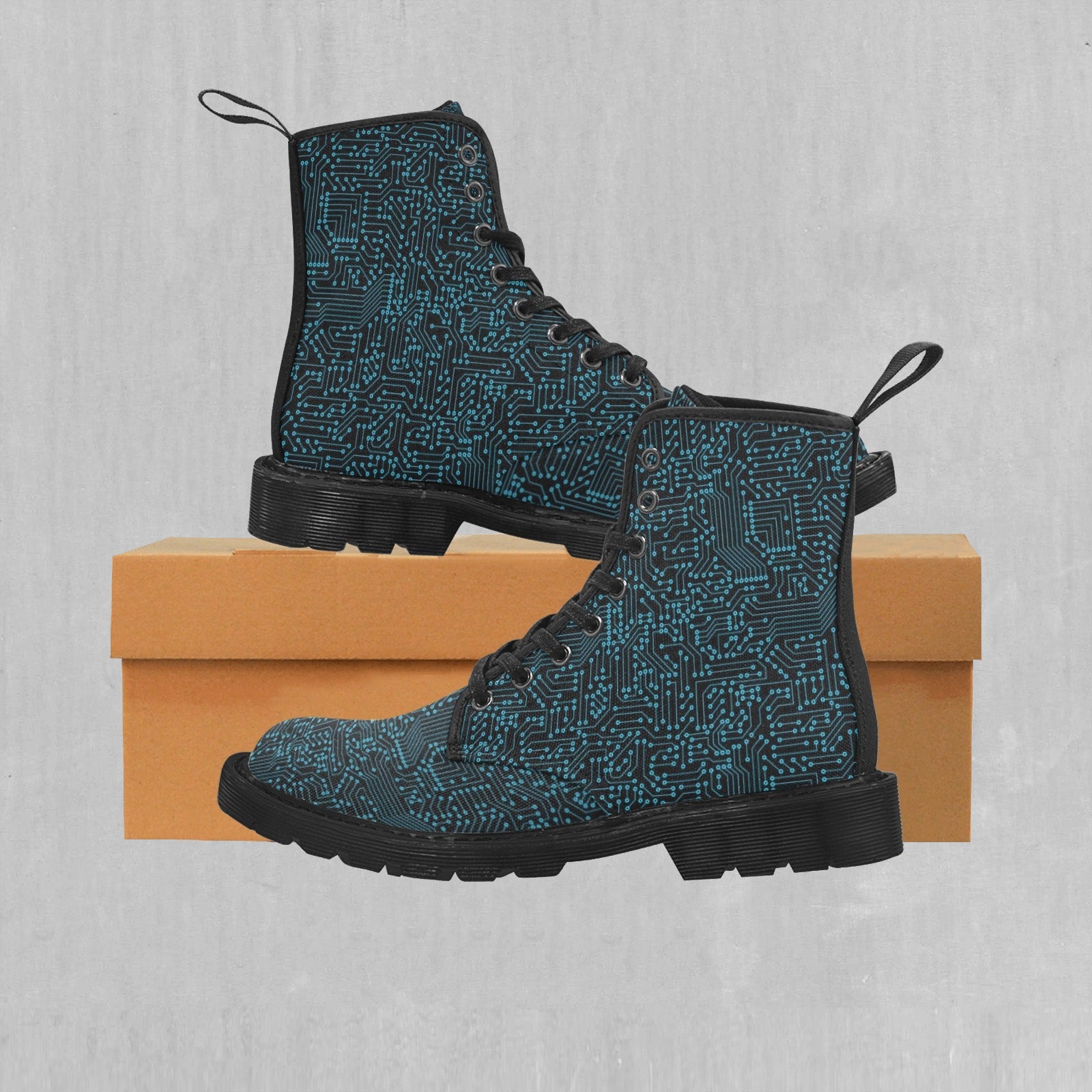Blue Cybernetic Women's Boots
