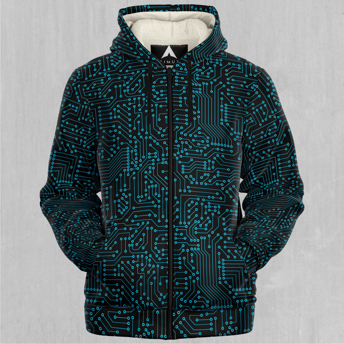 Blue Cybernetic Sherpa Hoodie