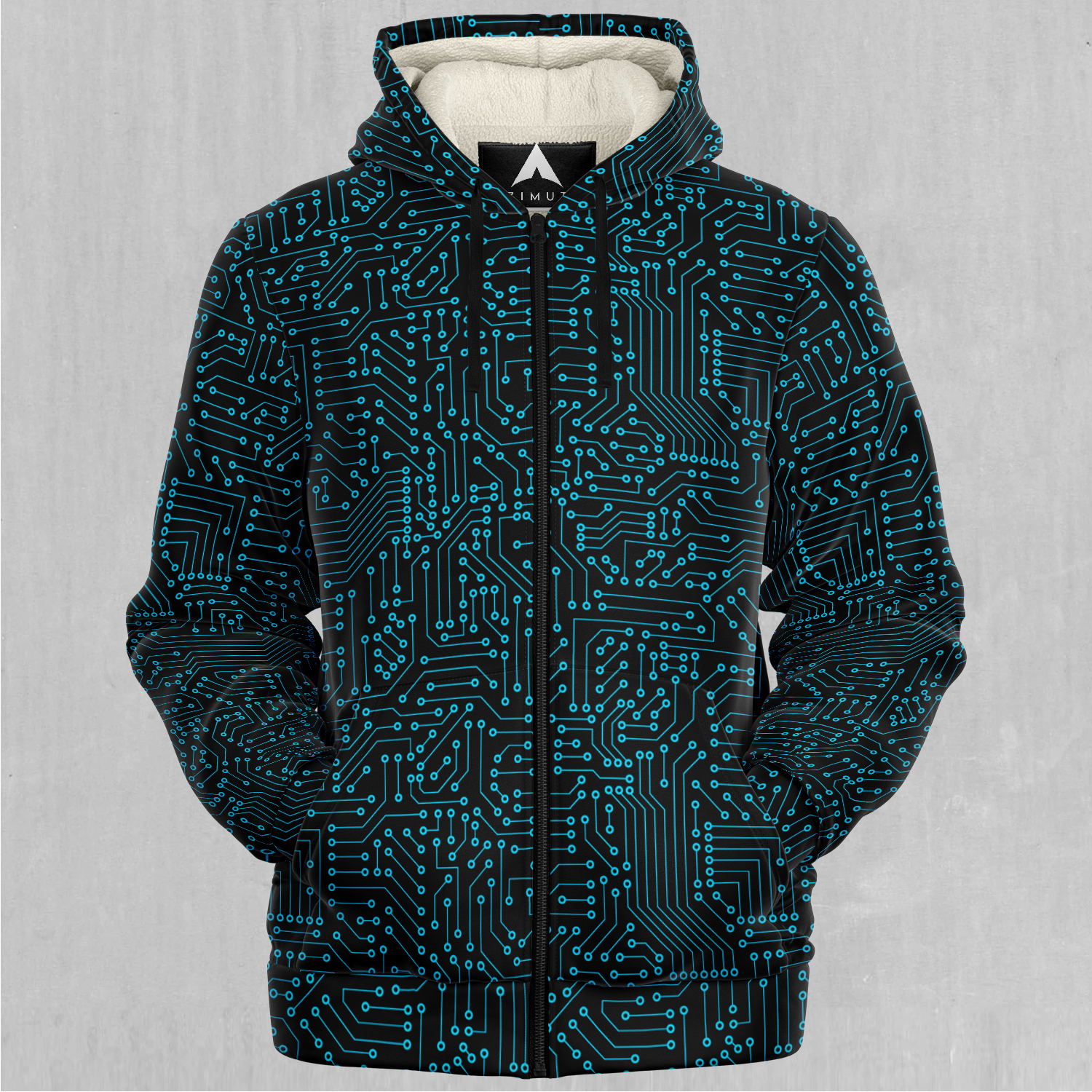 Blue Cybernetic Sherpa Hoodie