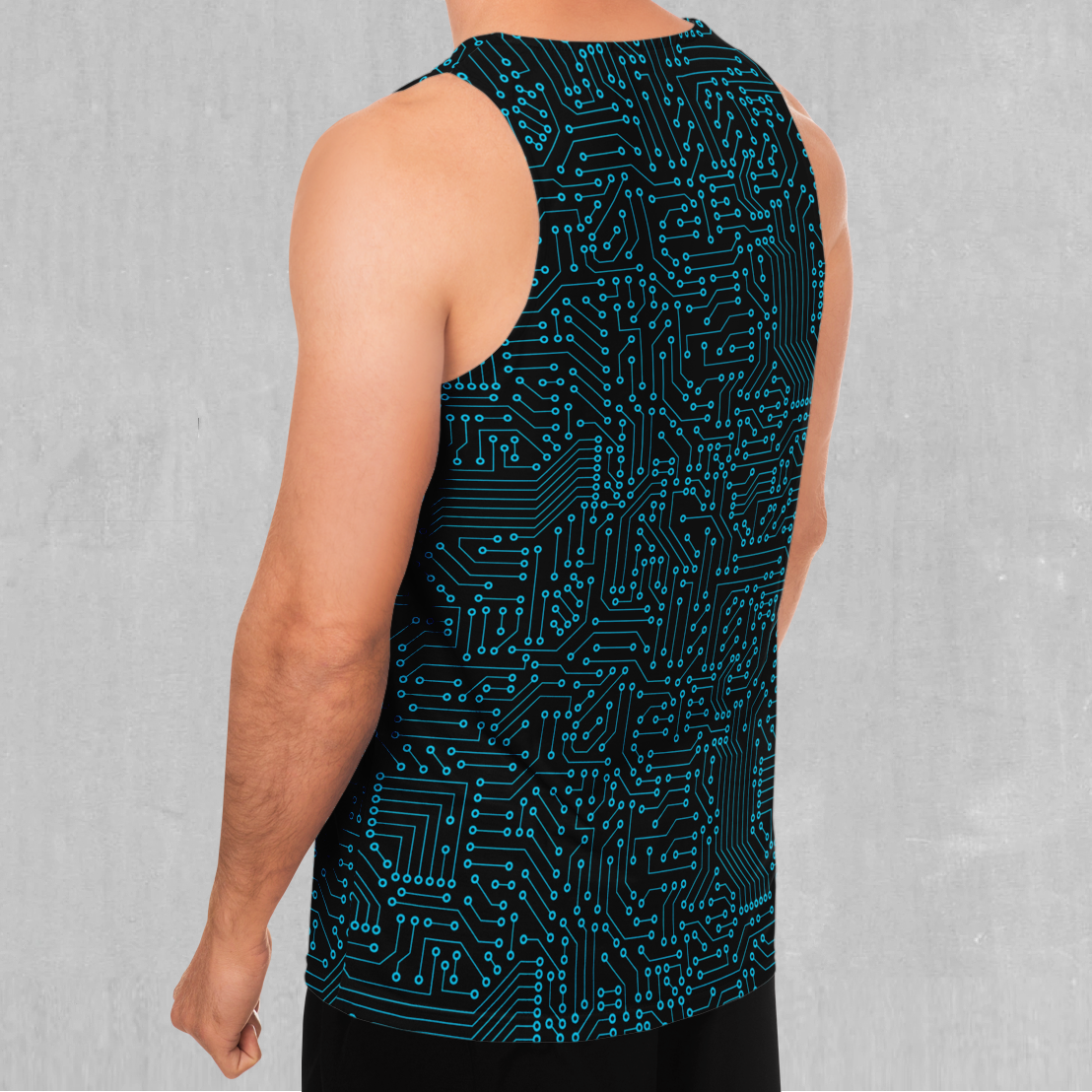 Blue Cybernetic Men's Tank Top