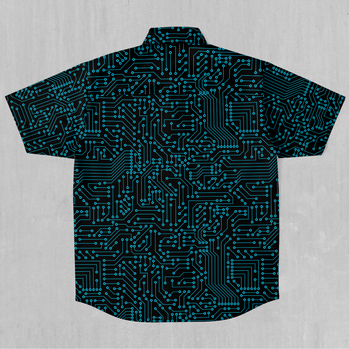 Blue Cybernetic Button Down Shirt