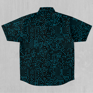 Blue Cybernetic Button Down Shirt
