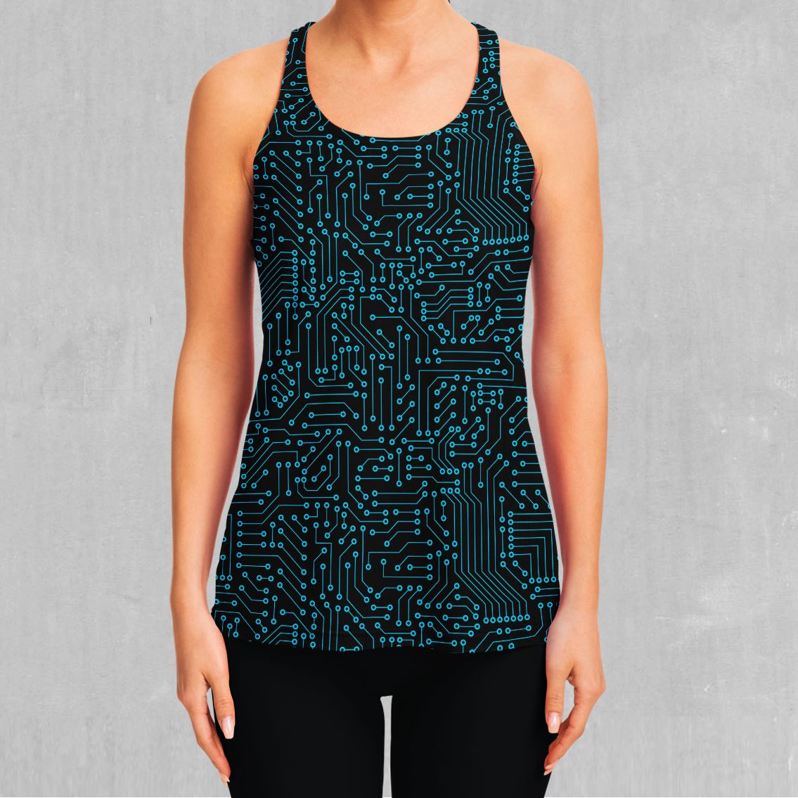 Blue Cybernetic Women's Tank Top