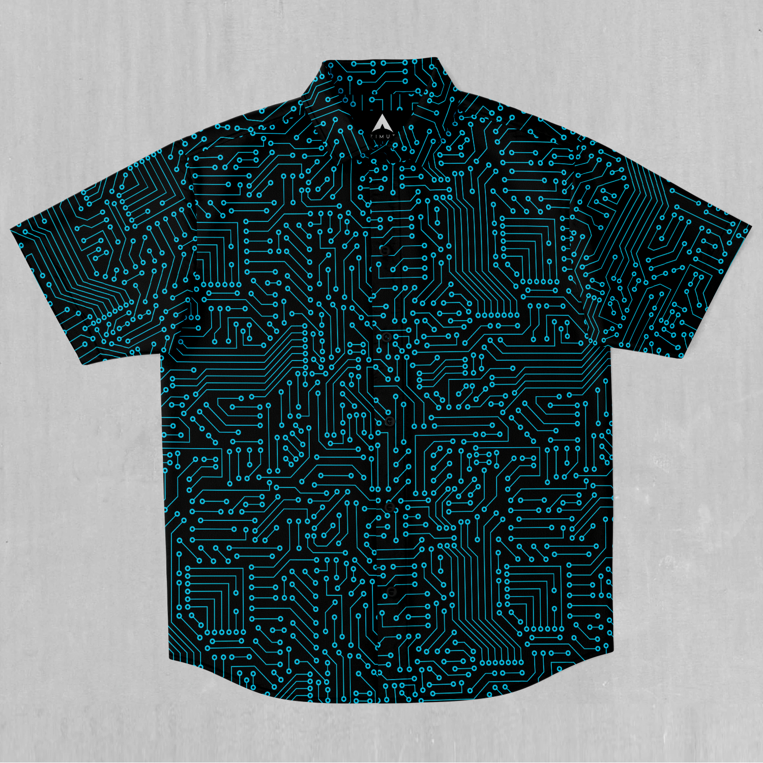Blue Cybernetic Button Down Shirt