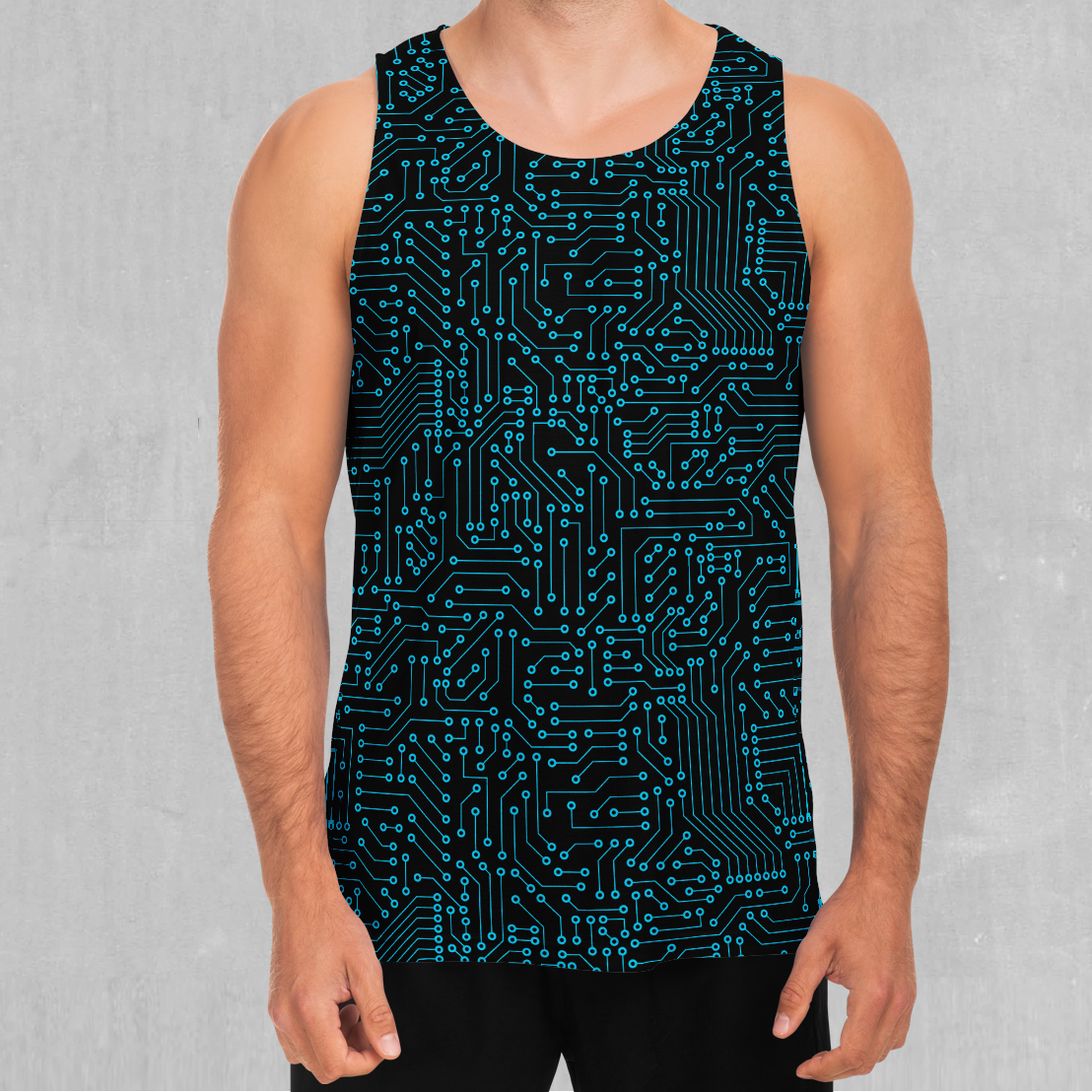 Blue Cybernetic Men's Tank Top