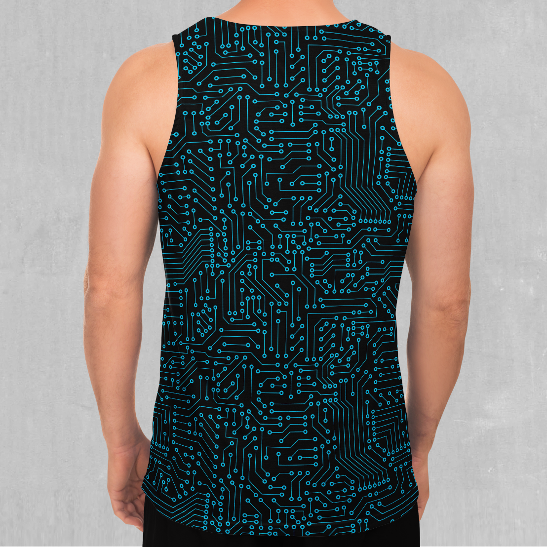 Blue Cybernetic Men's Tank Top