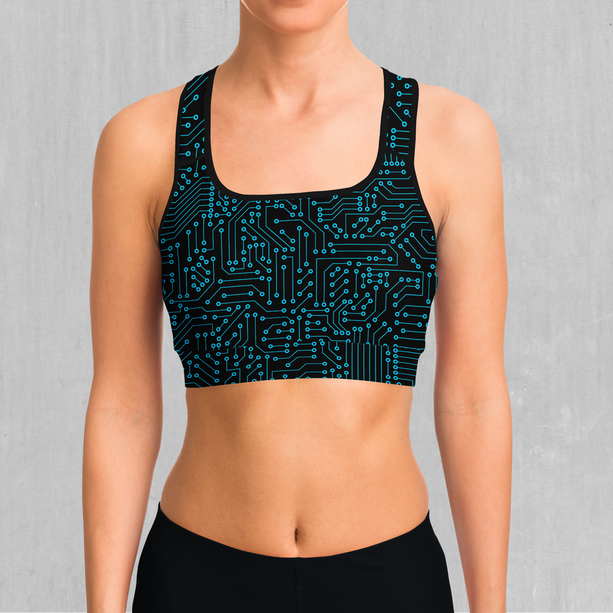 Blue Cybernetic Sports Bra