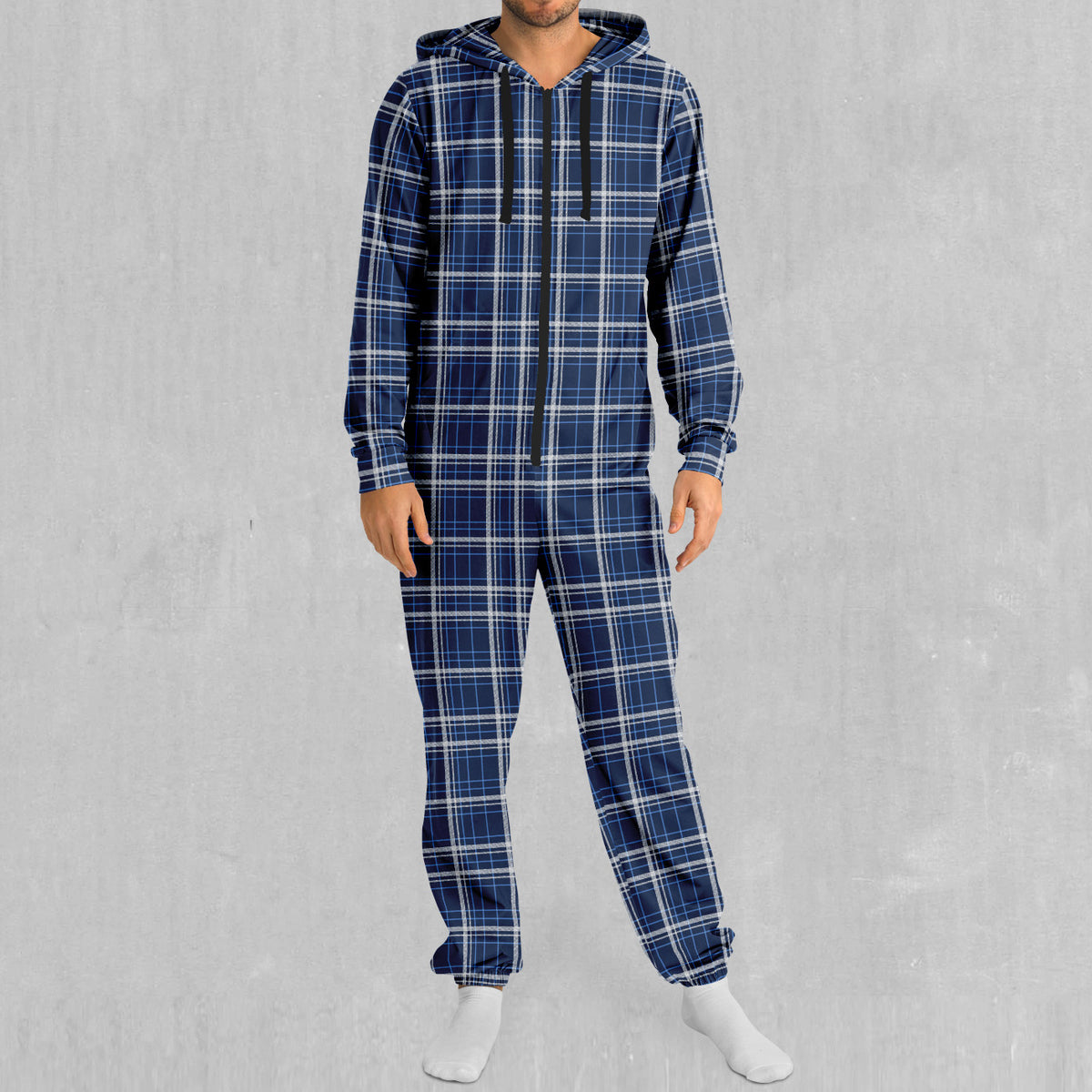 Blue Plaid Jumpsuit