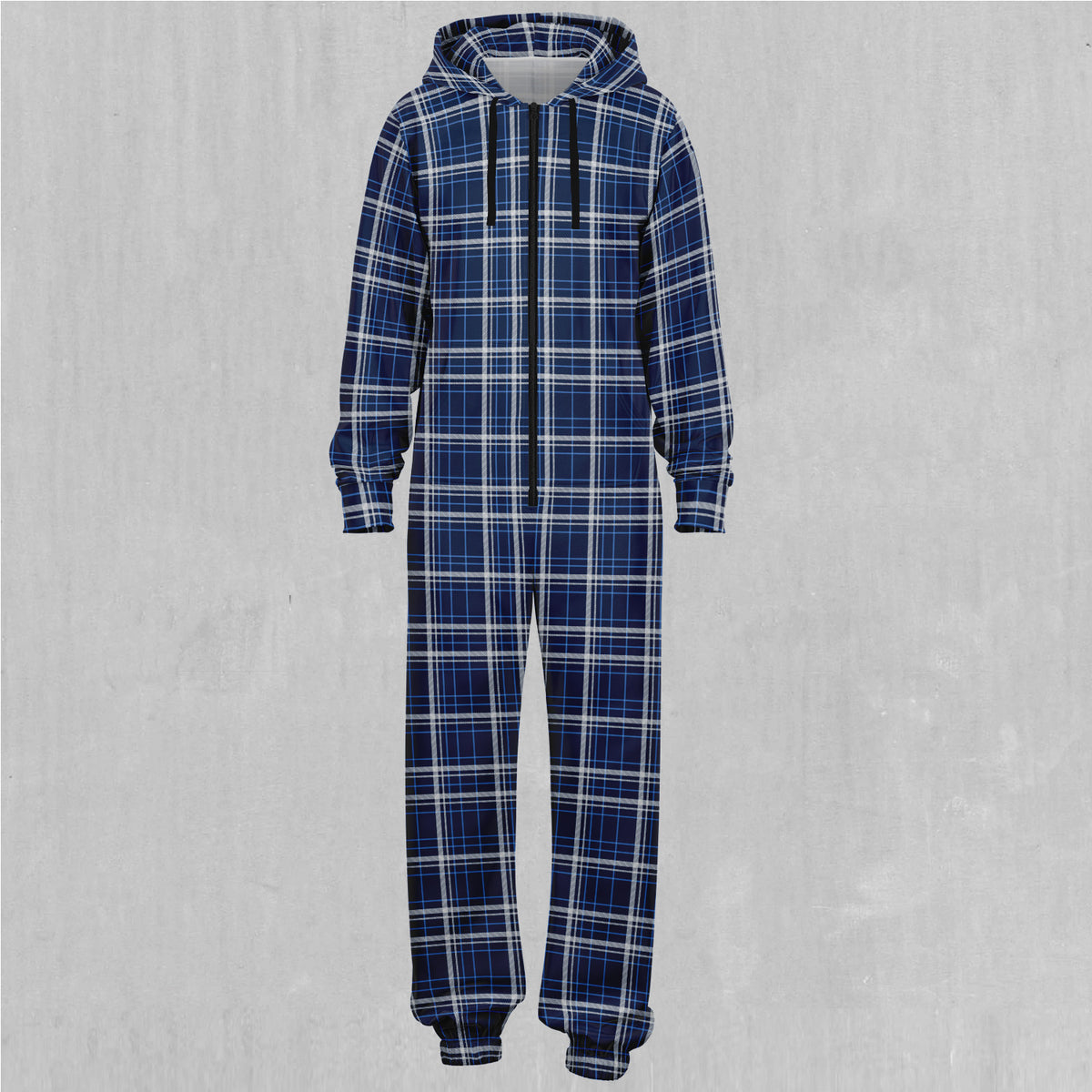 Blue Plaid Jumpsuit