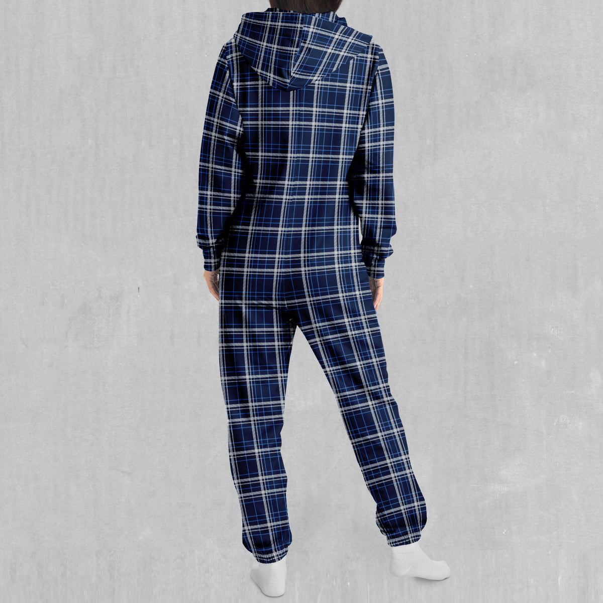 Blue Plaid Jumpsuit