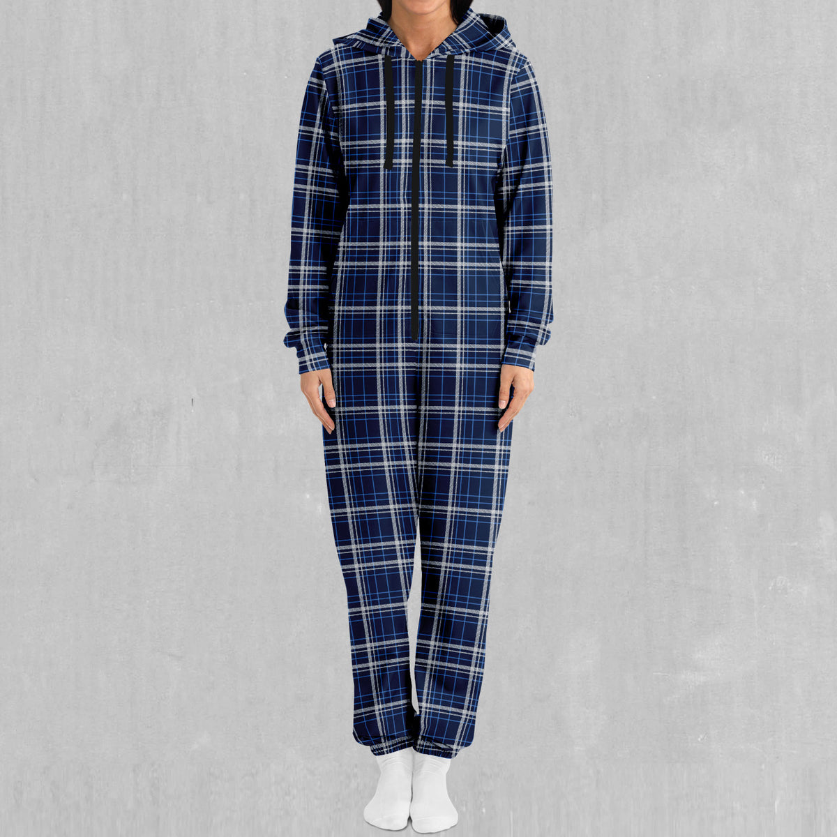 Blue Plaid Jumpsuit