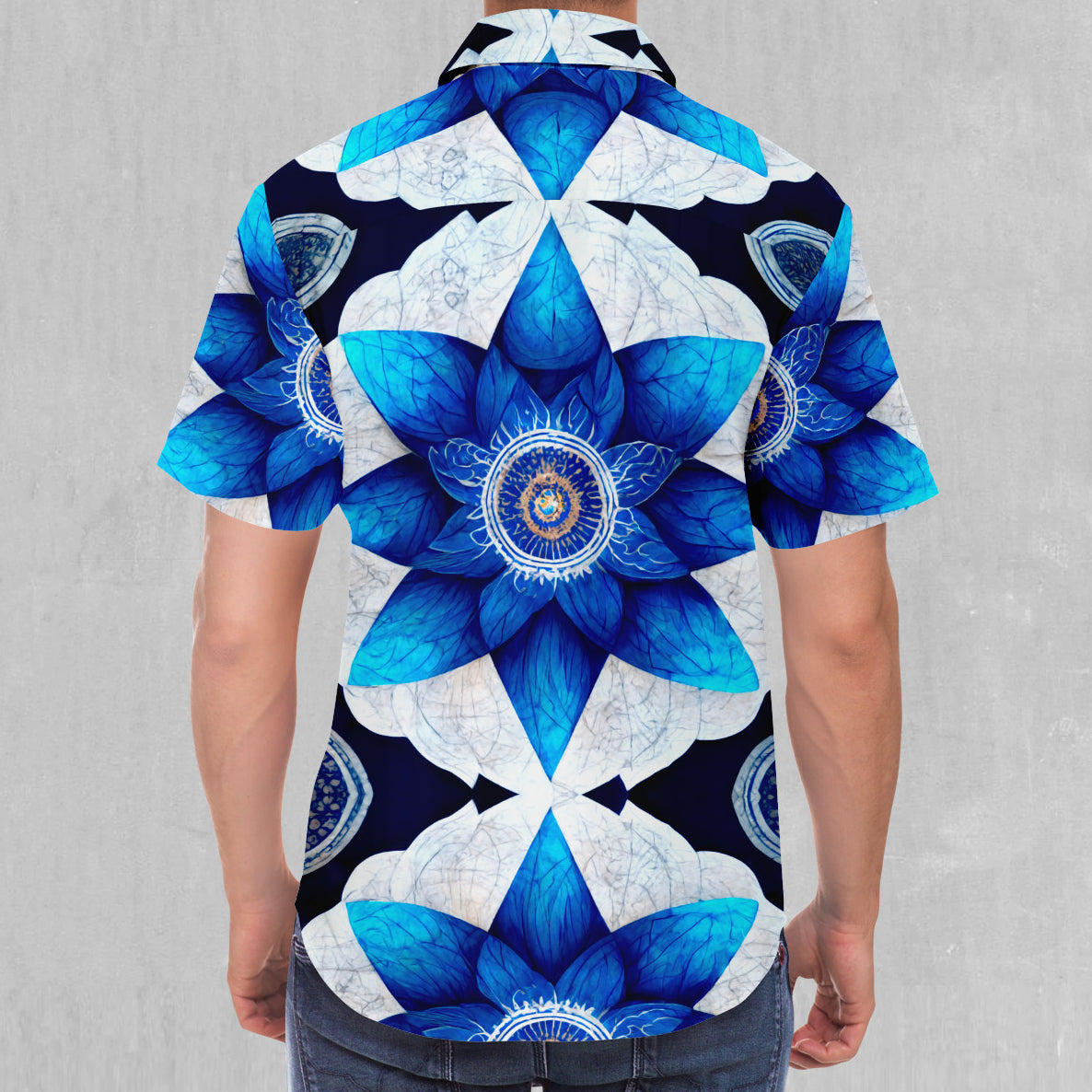 Delphinium Mandala Button Down Shirt