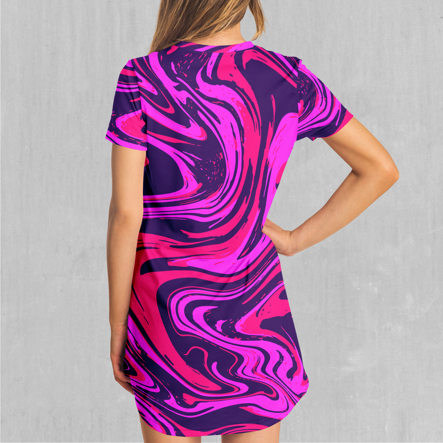 Candy Drip T Shirt Dress Midi Shirt Dress Festival Tshirt