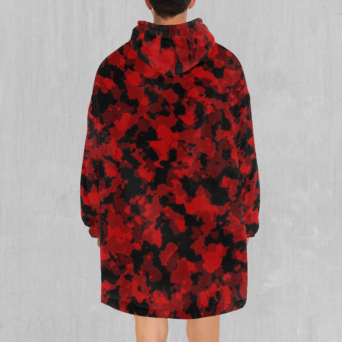 Cardinal Red Camo Blanket Hoodie